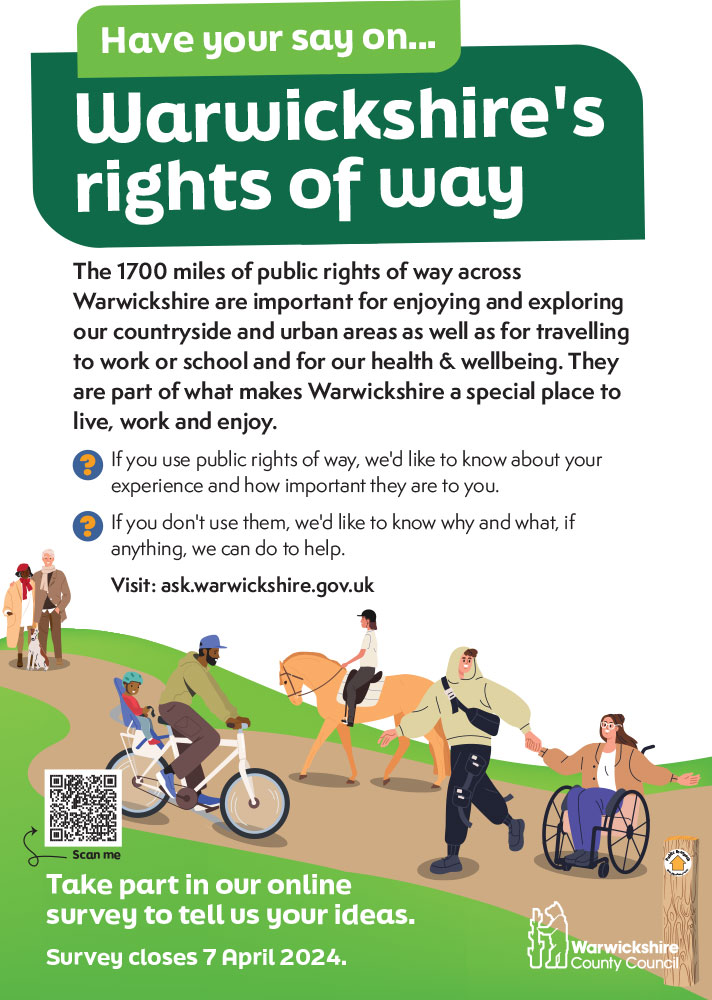 Have your say on Warwickshire rights of Way